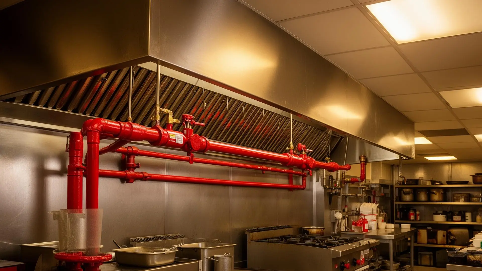 Commercial fire suppression system installation in Detroit restaurant