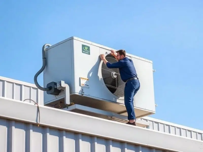 Commercial HVAC system installation in Detroit warehouse